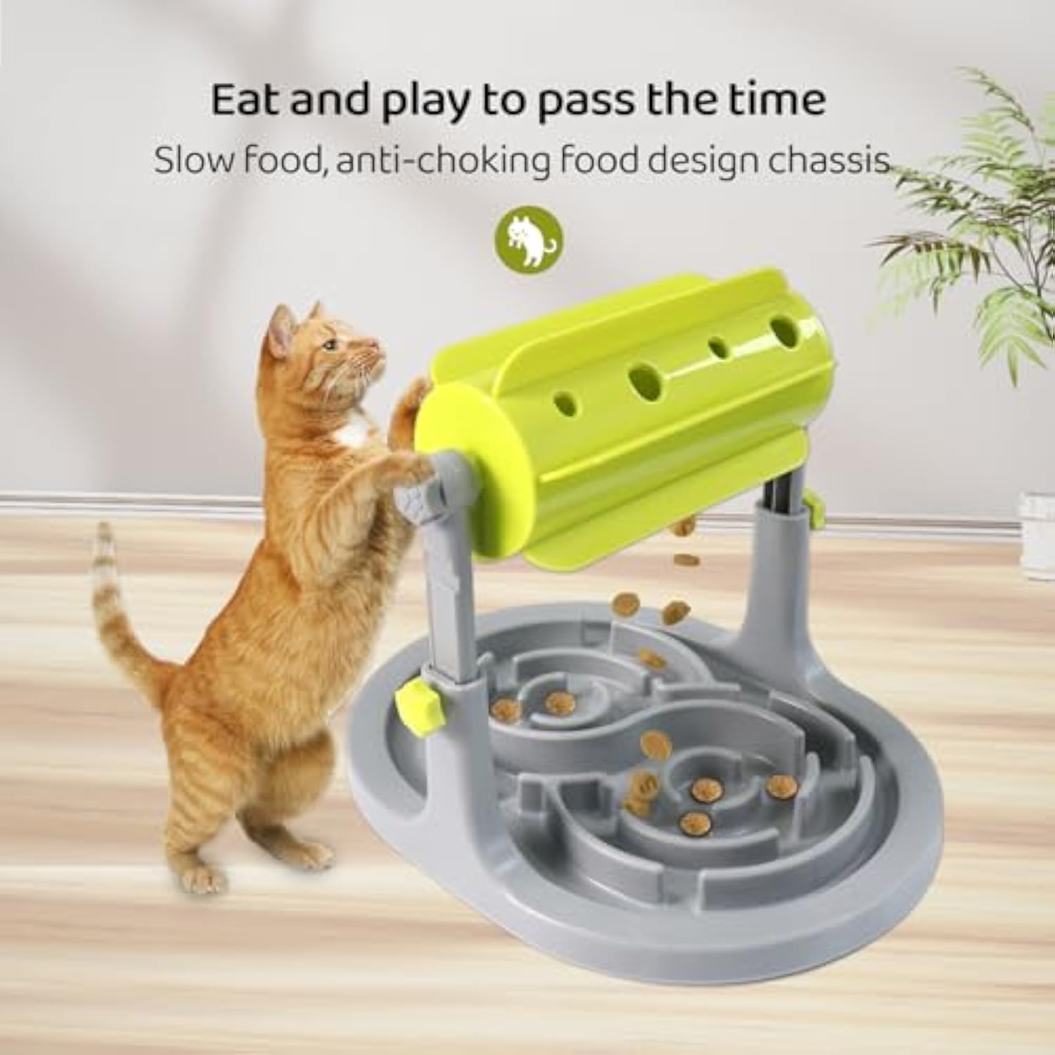 Anxiety-relief slow feeder food toy for active and intelligent pets.