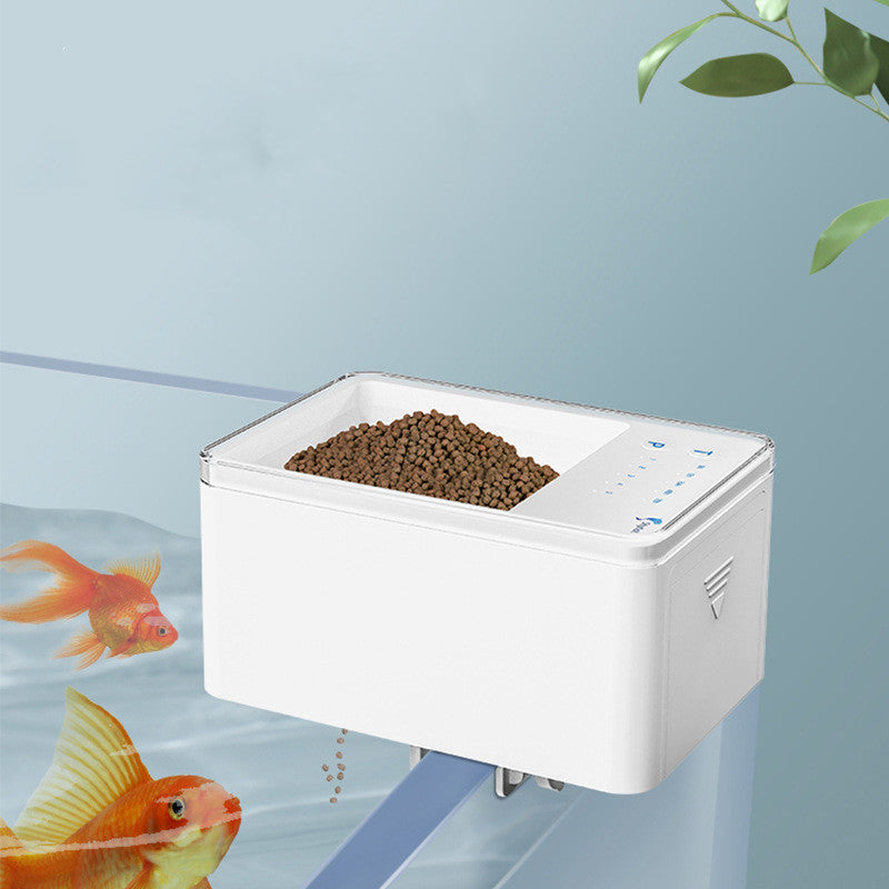Automatic fish feeder with digital LED display