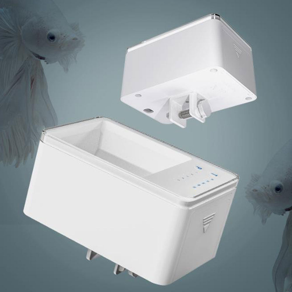 Automatic fish feeder programmable schedule settings