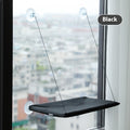 Black cat hammock with suction cups for indoor window sun lounging