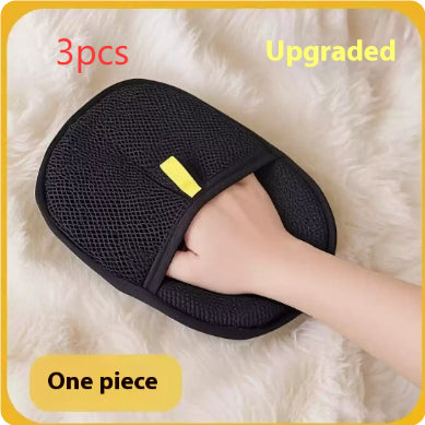 3 Pet hair remover mitt for dogs, cats, and rabbits removes long short and curly fur efficiently