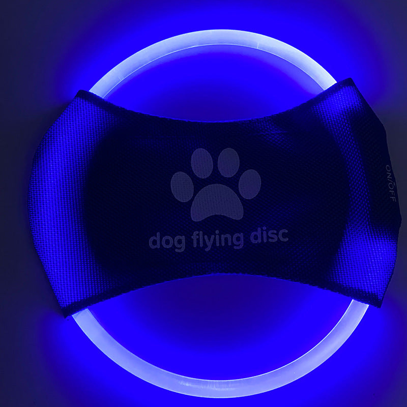 Blue Pet-safe, chew-resistant material of LED dog flying disc

