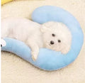 Medium dog and cat U-shaped sleeping mat with neck support pillow