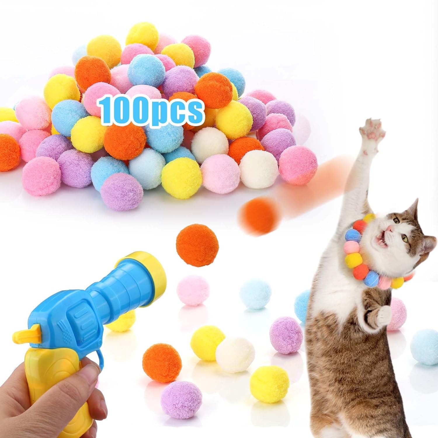 100 pc set cat toy 