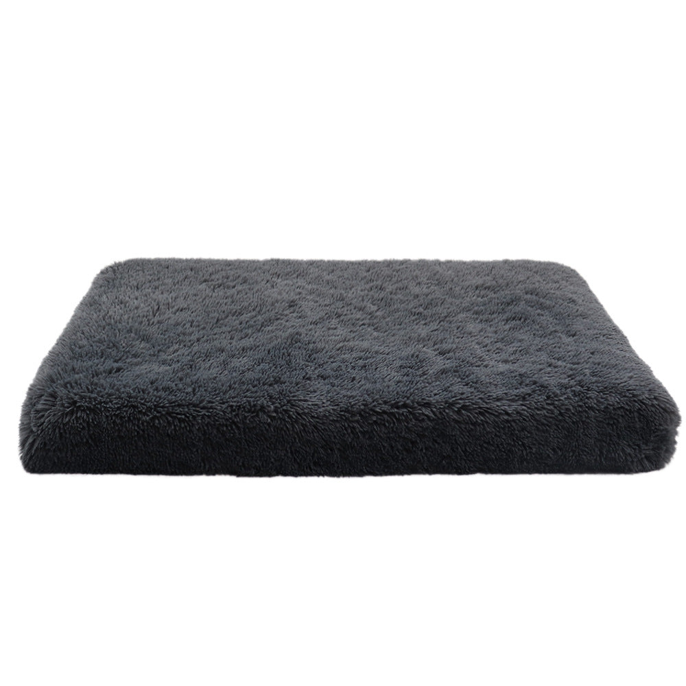 Black Soft plush dog bed with foam sponge for small and medium dogs