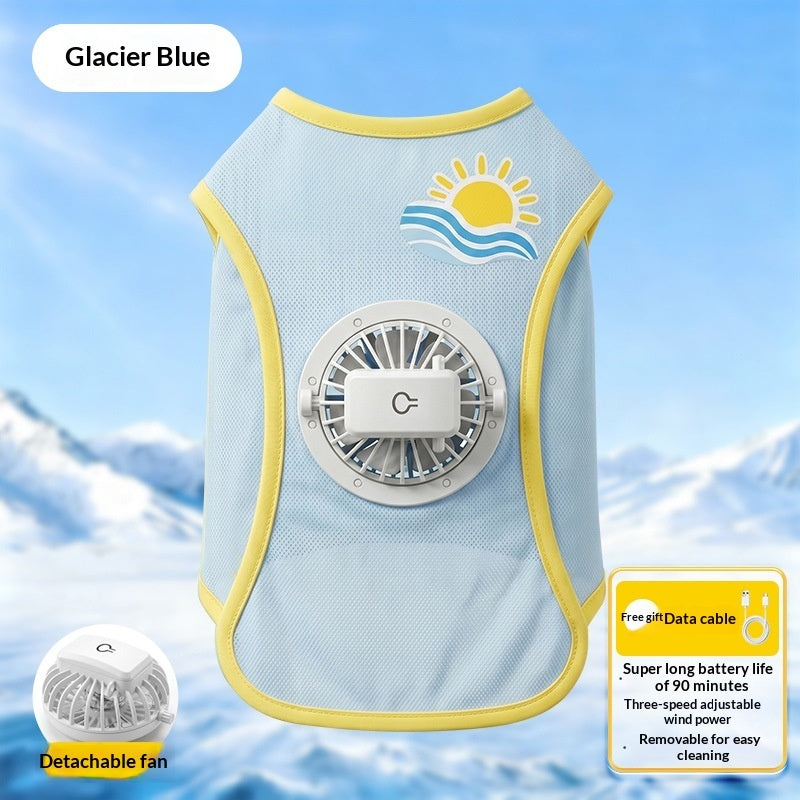 Cooling fan vest for dogs in multiple colours