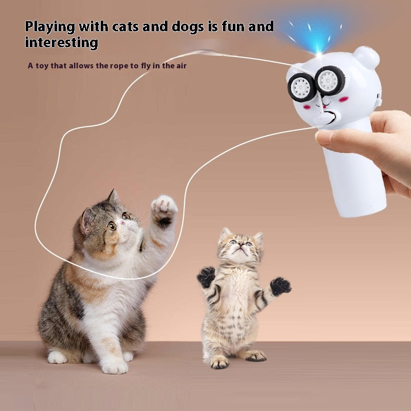 Electric interactive cat toy with LED lights for stimulating play