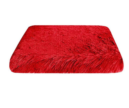 Red Cushioned pet sofa bed providing warmth and relaxation
