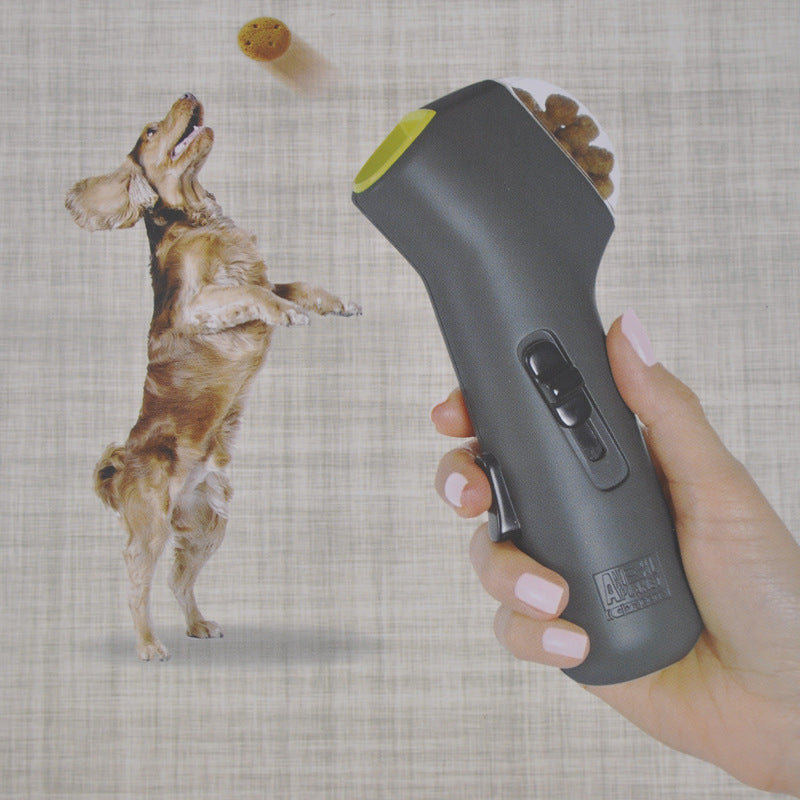 interactive dog treat launcher toy for training and play