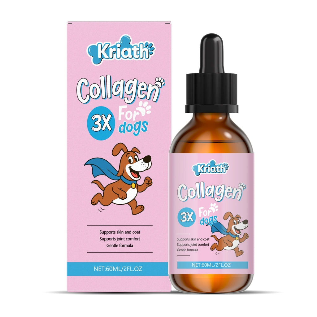 pet dog collagen drops joint and coat support supplement