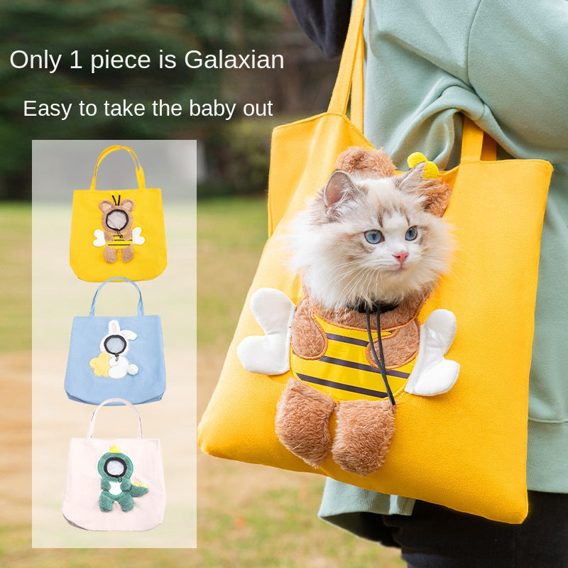 little bee design cat dog carrier bag