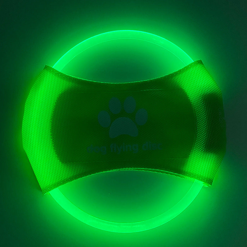 Green Pet-safe, chew-resistant material of LED dog flying disc
