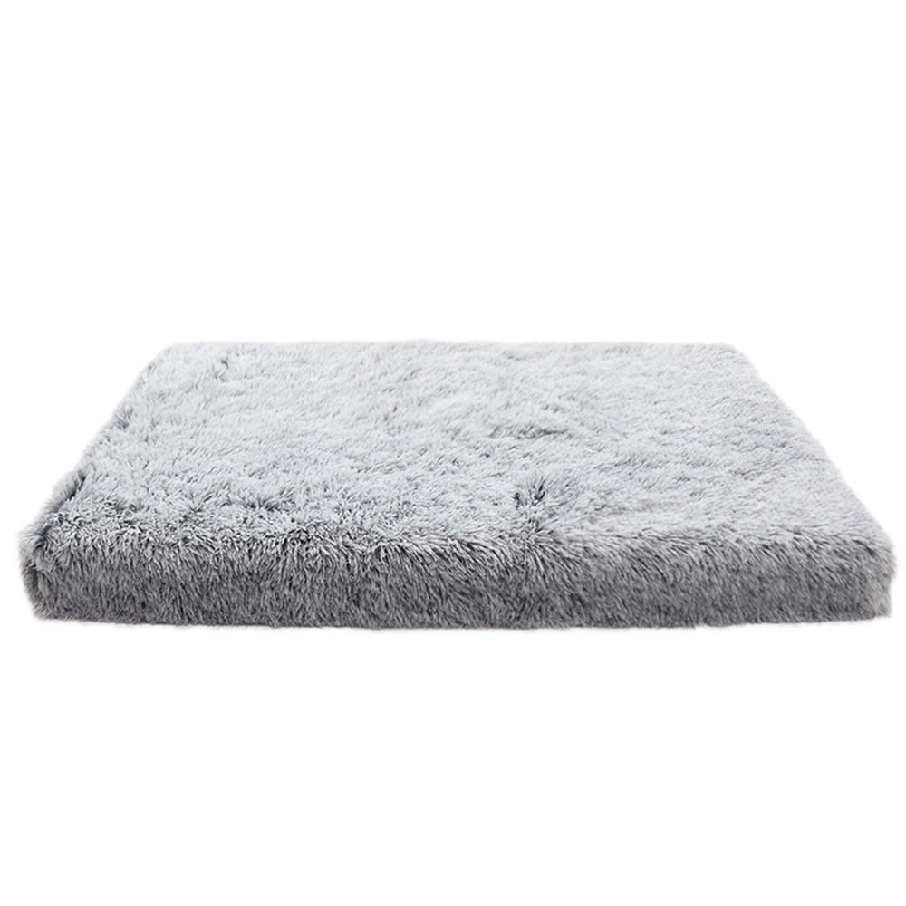 Light grey Soft plush dog bed with foam sponge for small and medium dogs