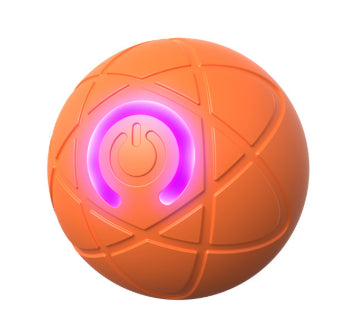 Orange Automatic bouncing dog toy for small and large dogs interactive and luminous design