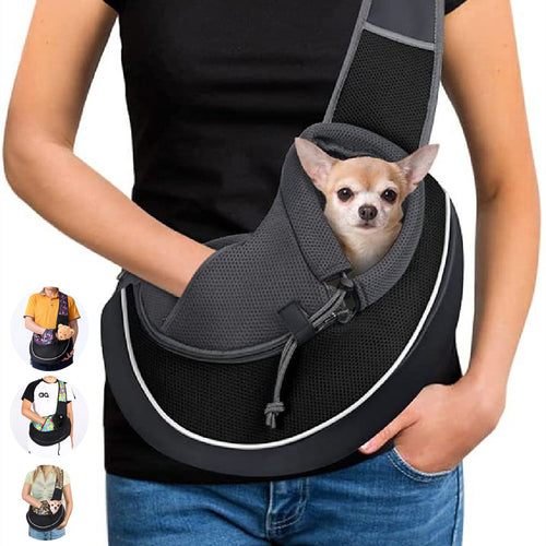 Lightweight pet carrier bag for small dogs and cats comfortable secure portable crossbody design