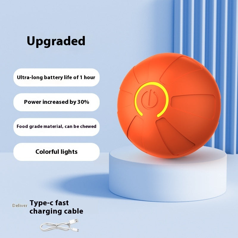 Orange Fun dog toy luminous jumping ball safe, durable, and interactive for puppies and adult dogs