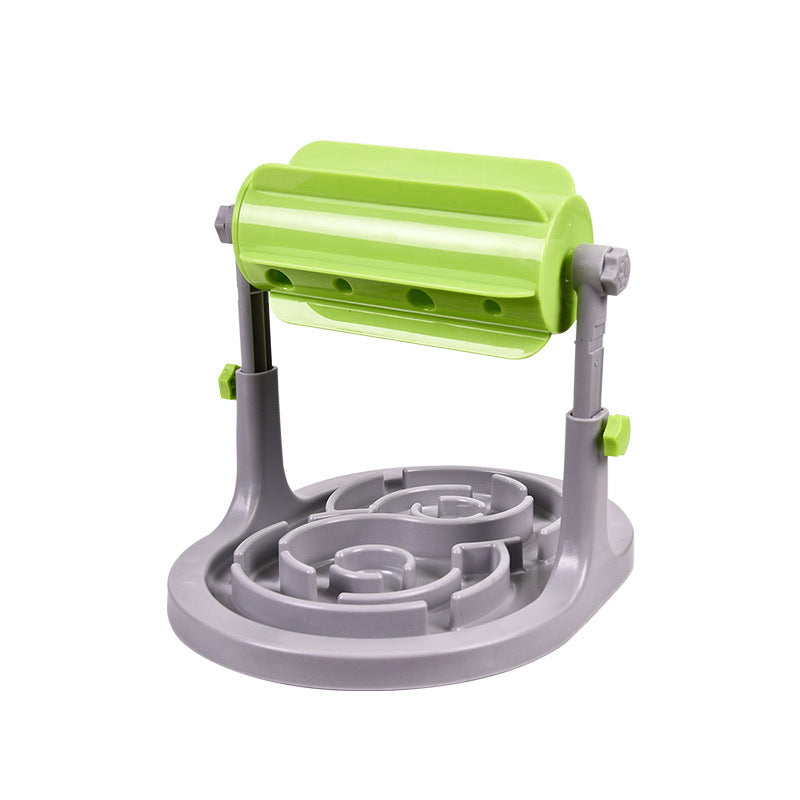 Green and grey Anxiety-relief slow feeder food toy for active and intelligent pets