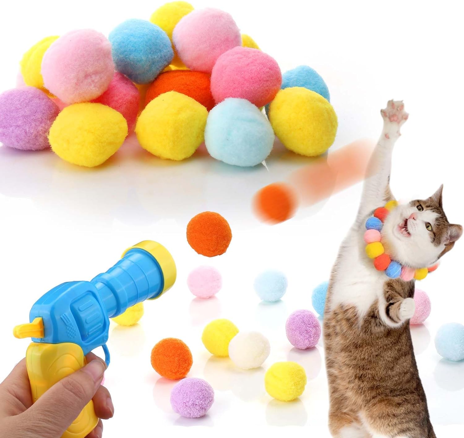 plush toy gun launcher for cats 