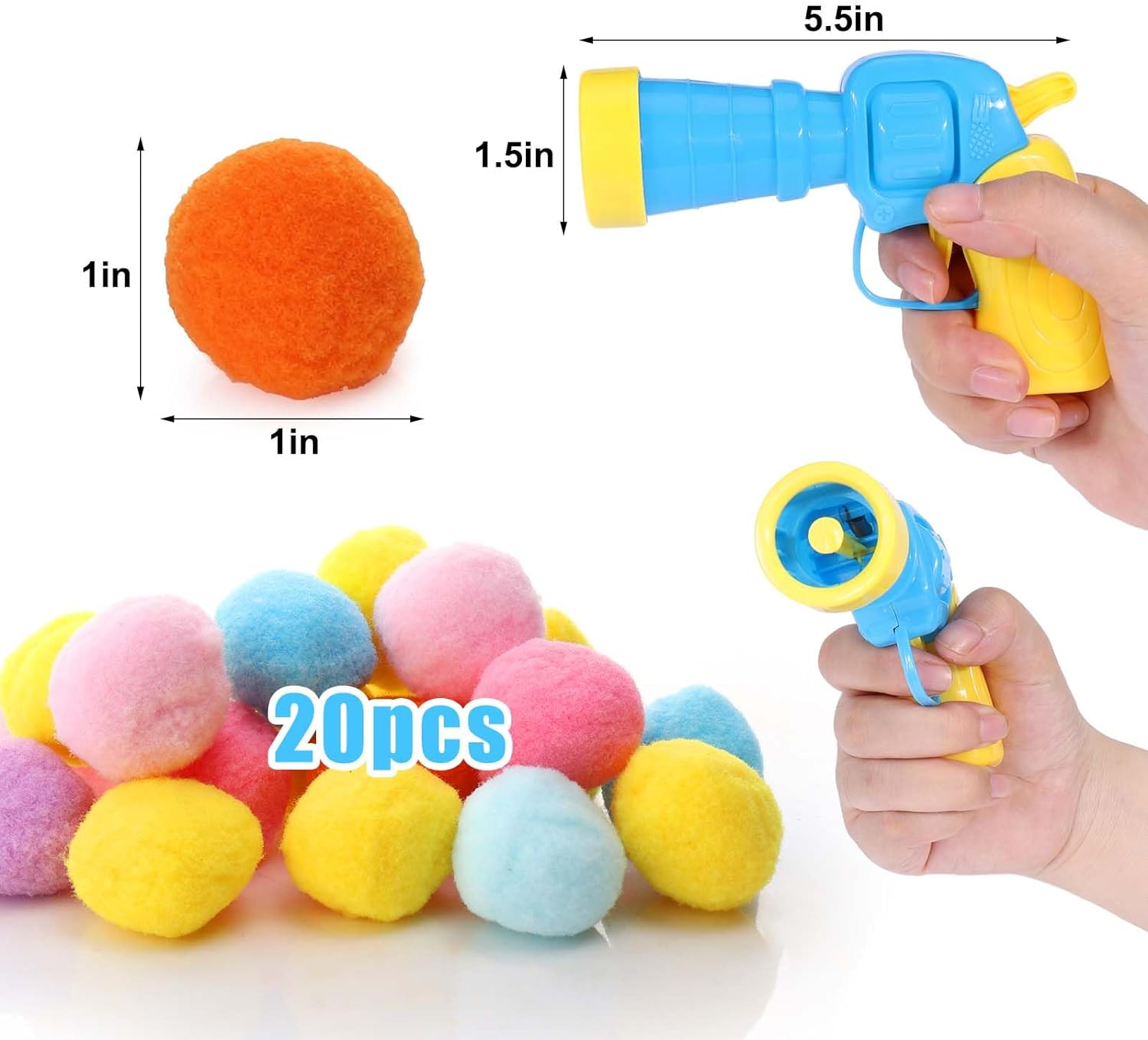 Plush Toy Gun Launcher for Dogs & Cats – Interactive Pet Ball Shooter Training Toy