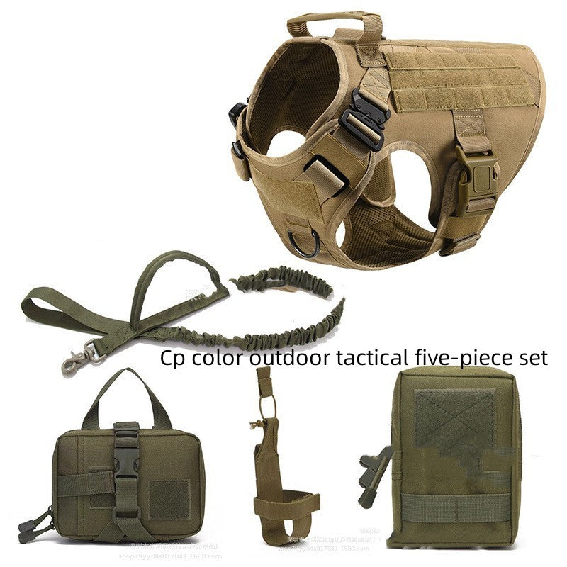 No pull K9 dog harness and leash set heavy duty vest for German Shepherd and other strong large breed dogs