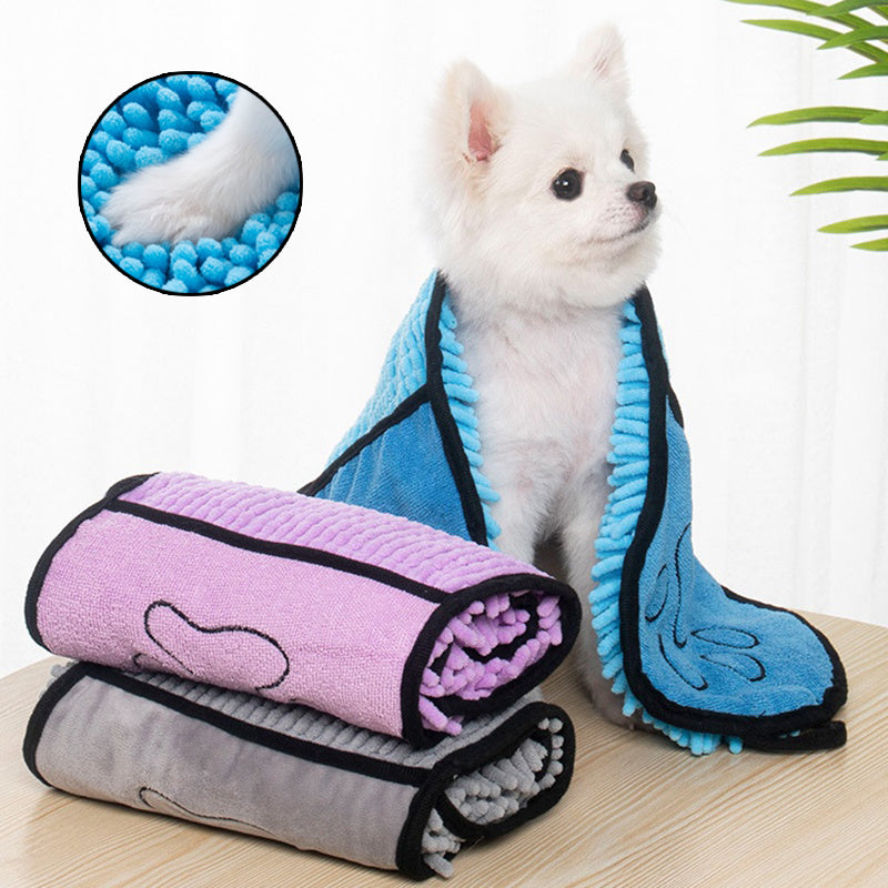 Super Absorbent Dog and Cat Bath Towel – Quick-Drying Microfiber Pet Towel
