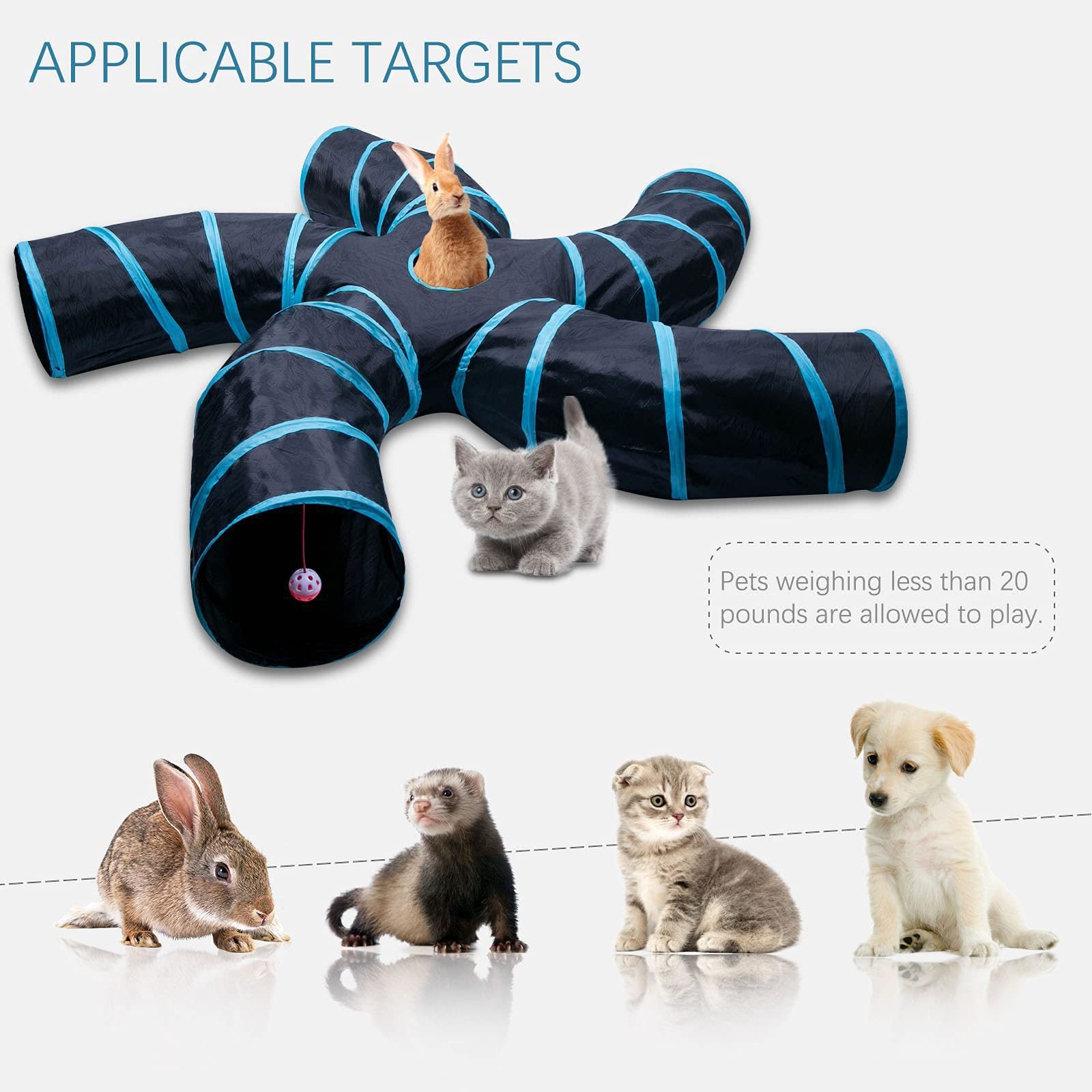 Tree pattern interactive cat tunnel toy