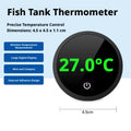 Digital aquarium thermometer, round display
