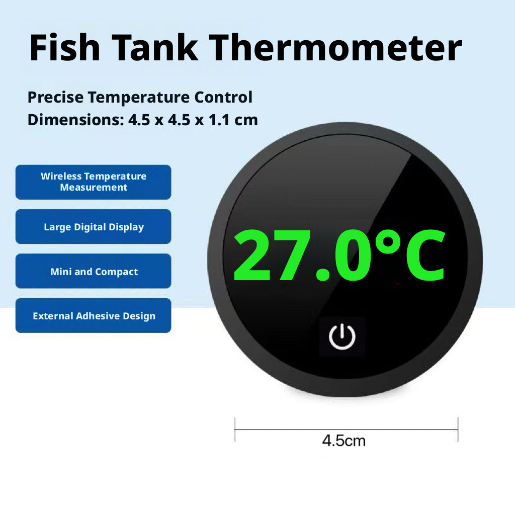 Digital aquarium thermometer, round display
