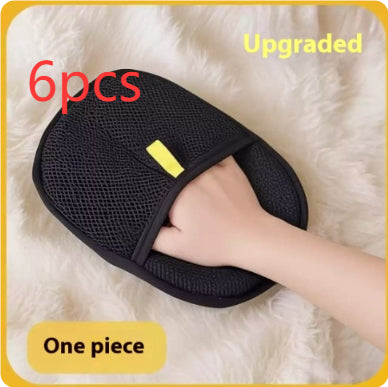 6 Pet hair remover mitt for dogs, cats, and rabbits removes long short and curly fur efficiently