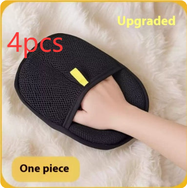4 Pet hair remover mitt for dogs, cats, and rabbits removes long short and curly fur efficiently