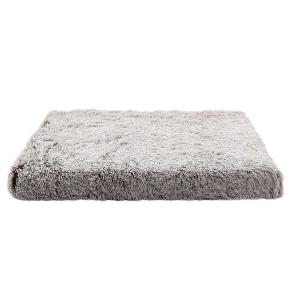 Gray Soft plush dog bed with foam sponge for small and medium dogs
