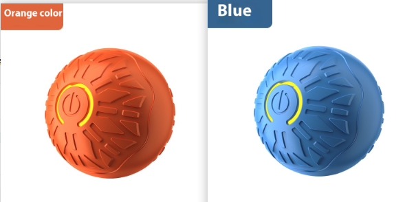 Orange and blue Fun dog toy luminous jumping ball safe, durable, and interactive for puppies and adult dogs set 