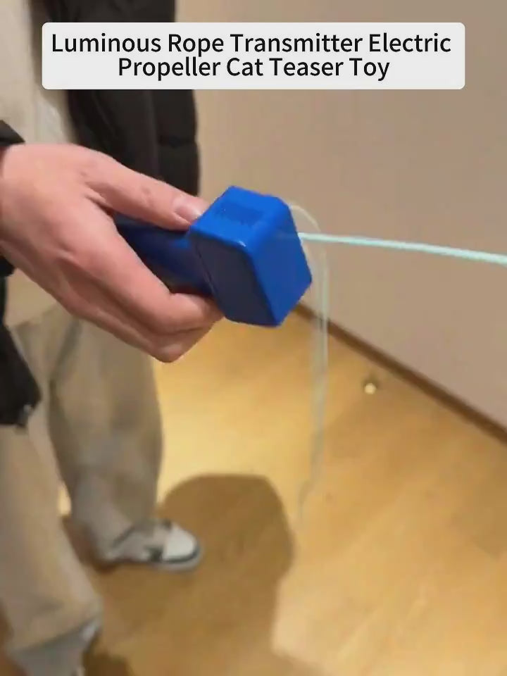Luminous Interactive Cat Teaser Toy – Electric Rope Spinner with LED Lights